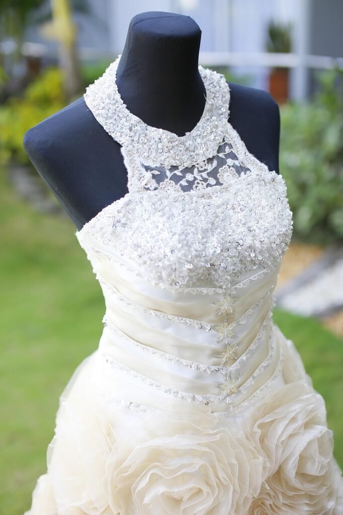 wedding dress, dress, lady dress